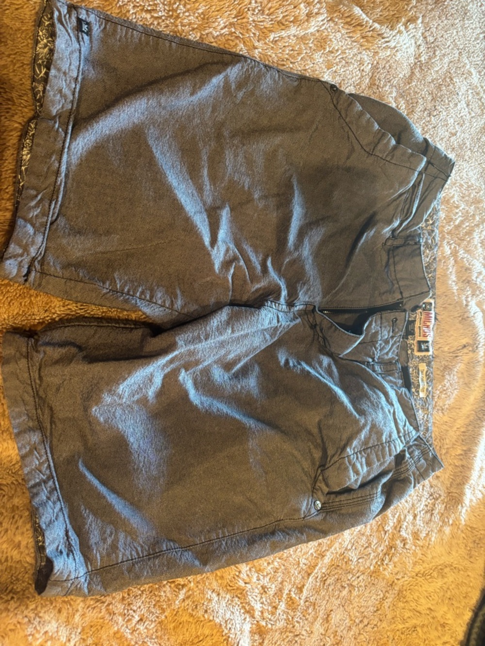 Micros Men's Flat Front Shorts - Charcoal Gray
